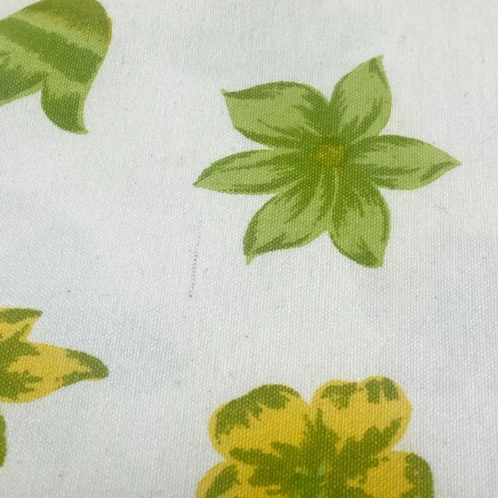 Vintage Floral Set Of 6‎ Placemats & 6 Napkins Green Yellow Flower MCM 70s Boho
